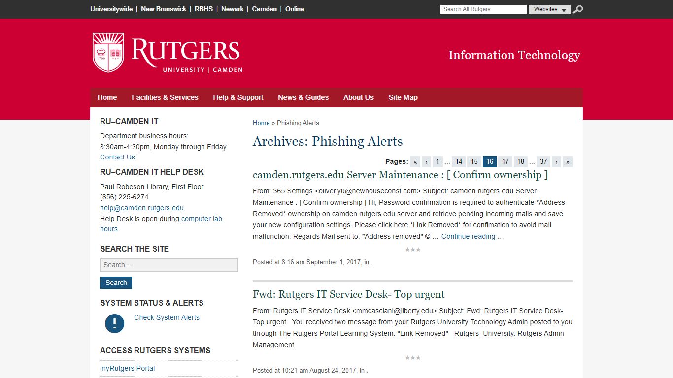 Phishing Alerts – Page 16 – Information Technology